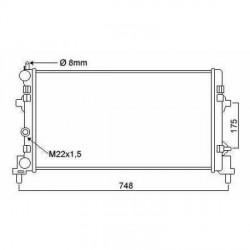 RADIATEUR EAU 1.2L,1.4L,1.6L