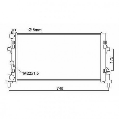 RADIATEUR EAU 1.2L,1.4L,1.6L