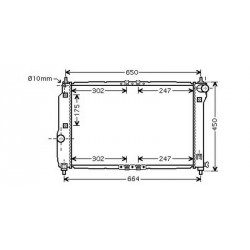 Radiateur refroidissement du moteur Chevrolet / Daewoo Kalos  apres 02