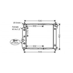 Radiateur refroidissement du moteur Chevrolet / Daewoo Kalos  apres 02