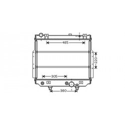 Radiateur refroidissement du moteur Chrysler Grand Cherokee 99-03