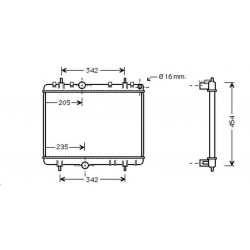 Radiateur refroidissement du moteur Citroen C4 04-08 Citroen C4 08-10 Citroen C4/Grand Picasso 06- Citroen C5 04-08