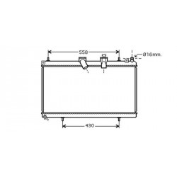 Radiateur refroidissement du moteur Peugeot 407 04-08 Citroen C5 04-08