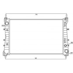 Radiateur refroidissement du moteur Fiat Linea apres 2007