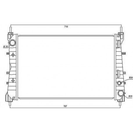 Radiateur refroidissement du moteur Fiat Linea apres 2007