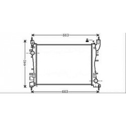 Radiateur refroidissement du moteur Fiat Linea apres 2007