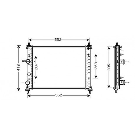Radiateur refroidissement du moteur Fiat Multipla 04-08