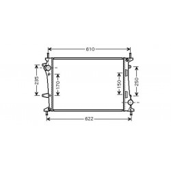 Radiateur refroidissement du moteur Fiat Multipla 04-08
