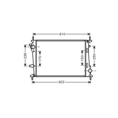 Radiateur refroidissement du moteur Fiat Multipla 04-08