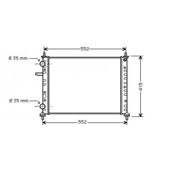 Radiateur refroidissement du moteur Fiat Multipla 99-04
