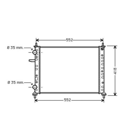 Radiateur refroidissement du moteur Fiat Multipla 99-04