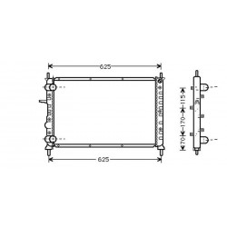 Radiateur refroidissement du moteur Fiat Multipla 99-04