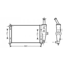 Radiateur refroidissement du moteur Fiat Punto 99-03