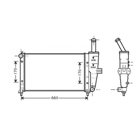 Radiateur refroidissement du moteur Fiat Punto 99-03 Fiat Punto 99-03