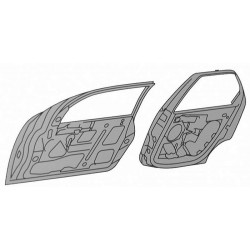 Porte Carrosserie avant à  droite (Côté passager) Ford Fiesta 02-05