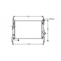 Radiateur refroidissement du moteur Ford Transit apres 2006