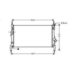 Radiateur refroidissement du moteur Ford Transit apres 2006
