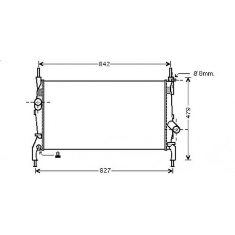 Radiateur refroidissement du moteur Ford Transit apres 2006