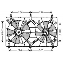 Ventilateur refroidissement du moteur Honda Accord 03-05 Berline / Break Honda Accord 05-08 Berline / Break