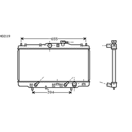 Radiateur refroidissement du moteur Honda Accord Berline 98-02