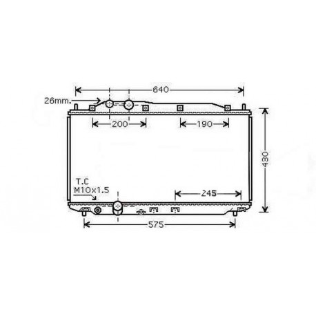 Radiateur refroidissement du moteur Honda Civic 05-08