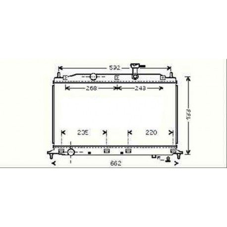 Radiateur refroidissement du moteur Hyundai Accent apres 2006