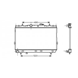 Radiateur refroidissement du moteur Hyundai Coupe 02-05