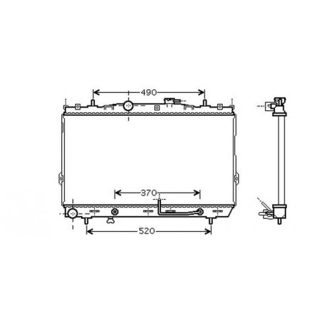 Radiateur refroidissement du moteur Hyundai Elantra apres 2003