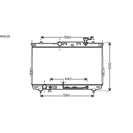Radiateur refroidissement du moteur Hyundai Santa Fe 00-06