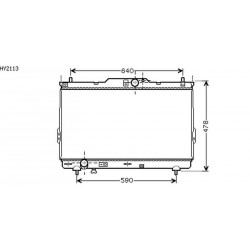 Radiateur refroidissement du moteur Hyundai Santa Fe 00-06