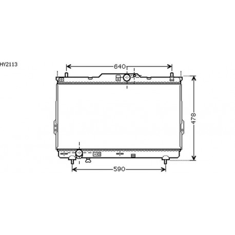 Radiateur refroidissement du moteur Hyundai Santa Fe 00-06