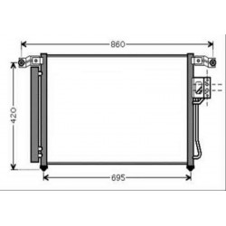 Condenseur climatisation Hyundai Santa Fe 06-09