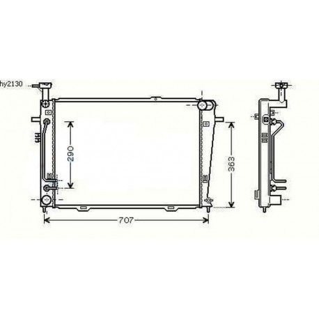 Radiateur refroidissement du moteur Hyundai Tucson 04-10