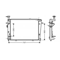 Radiateur refroidissement du moteur Kia Sportage 04-08