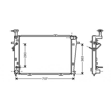 Radiateur refroidissement du moteur Kia Sportage 04-08