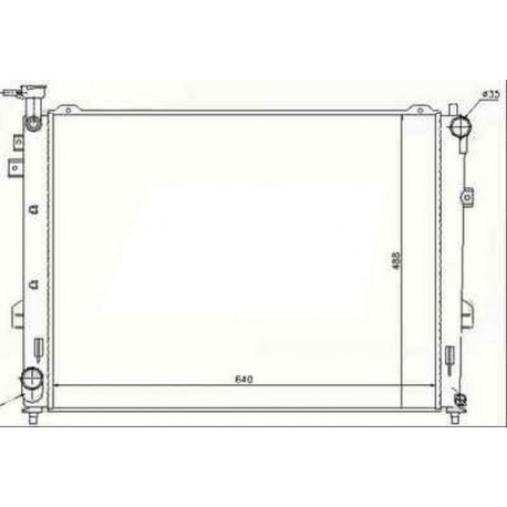 Radiateur refroidissement du moteur Kia Carens apres 2006