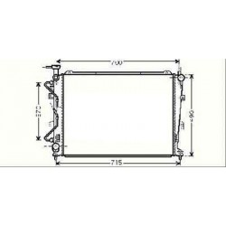 Radiateur refroidissement du moteur Kia Carens apres 2006