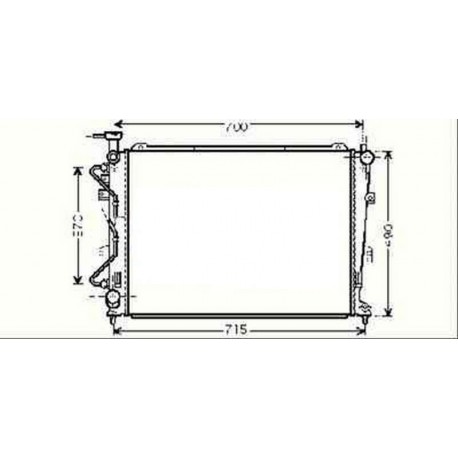 Radiateur refroidissement du moteur Kia Carens apres 2006
