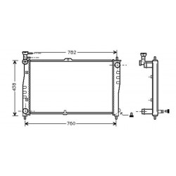 Radiateur refroidissement du moteur Kia Carnival I 99-00 Kia Carnival II 01-06