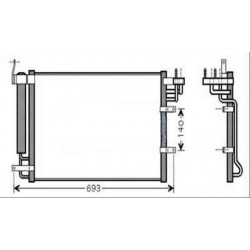  Condenseur KIA CERATO. tous mod. TYP:FE2. M/A 