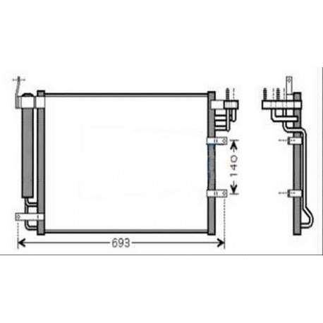  Condenseur KIA CERATO. tous mod. TYP:FE2. M/A 