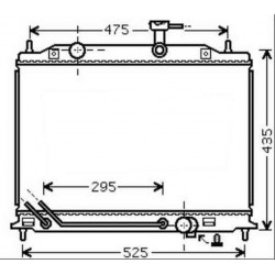 Radiateur refroidissement du moteur Kia Rio II apres 2005 (4 / 5 portes)