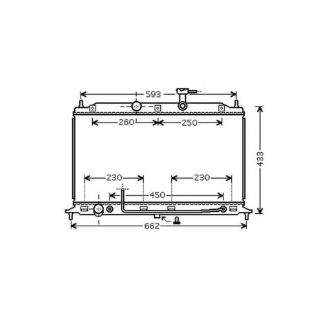 Radiateur refroidissement du moteur Kia Rio II apres 2005 (4 / 5 portes)