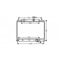 Radiateur refroidissement du moteur Kia Rio II apres 2005 (4 / 5 portes)