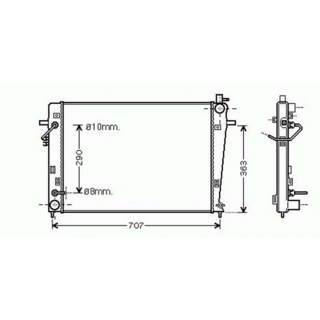 Radiateur refroidissement du moteur Kia Sportage 04-08 Kia Sportage 04-08