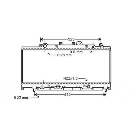 Radiateur refroidissement du moteur Lancia Ypsilon 00-03