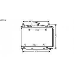 Radiateur refroidissement du moteur Mazda 2 apres 2007