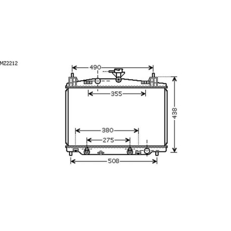 Radiateur refroidissement du moteur Mazda 2 apres 2007