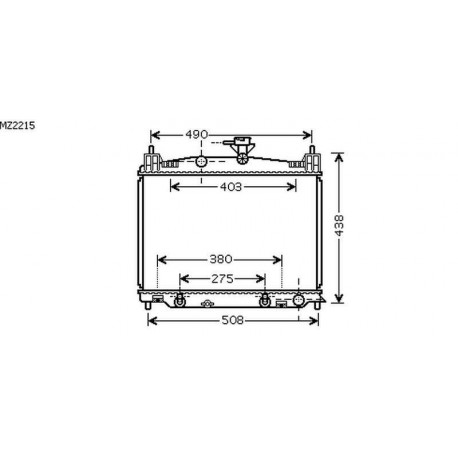 Radiateur refroidissement du moteur Mazda 2 apres 2007