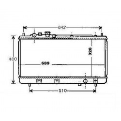 Radiateur refroidissement du moteur Mazda 323 S/F 00-03 (4 / 5 portes)